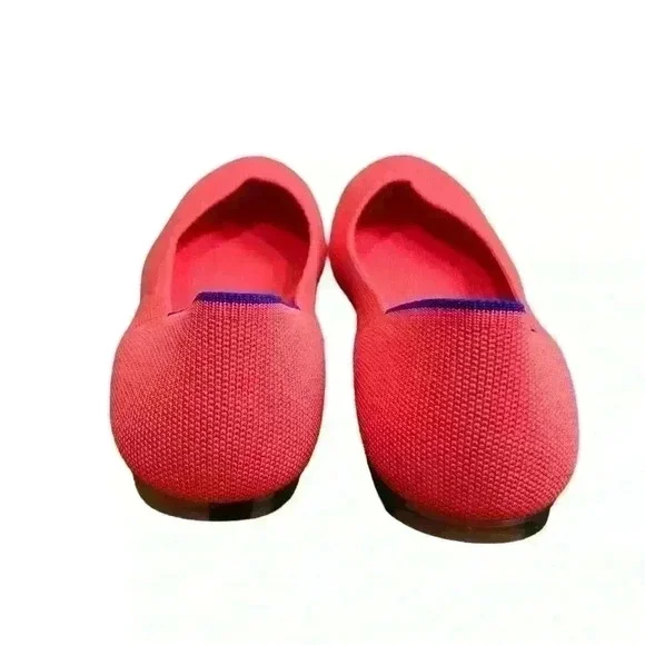 Rothys Round Toe Flats In Grapefruit RETIRED COLOR Size 9 - Picture 4 of 10